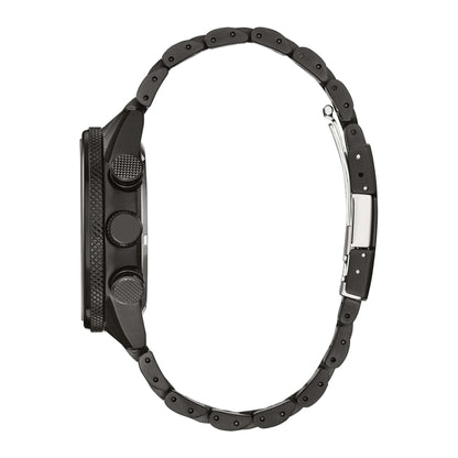 MENS NIGHTHAWK ECO-DRIVE ION-PLATED CHRONOGRAPH WATCH