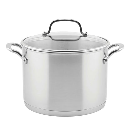 8QT STAINLESS STEEL 3-PLY STOCKPOT W/ LID