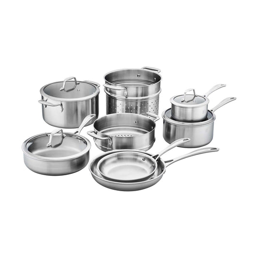 SPIRIT 3-PLY 12PC STAINLESS STEEL COOKWARE SET