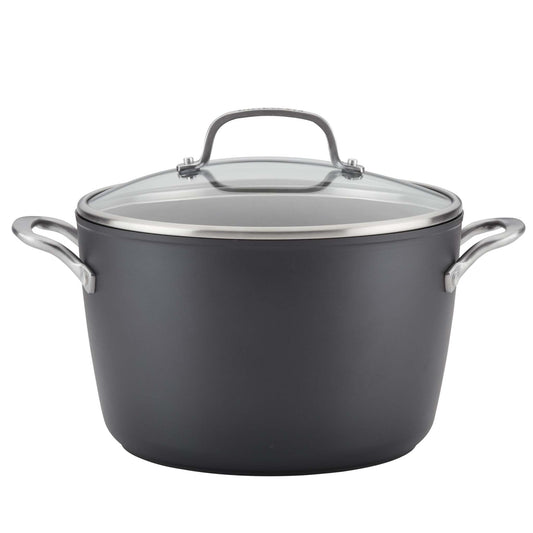 8QT HARD-ANODIZED INDUCTION STOCKPOT W/ LID