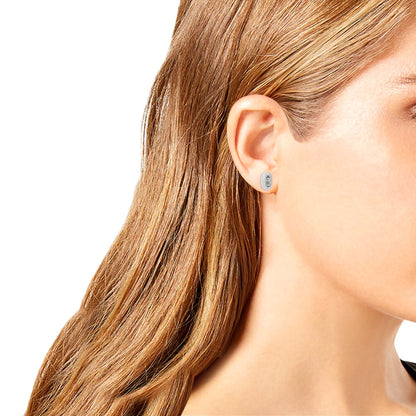 SIGNATURE LOGO CRYSTAL STUD EARRINGS