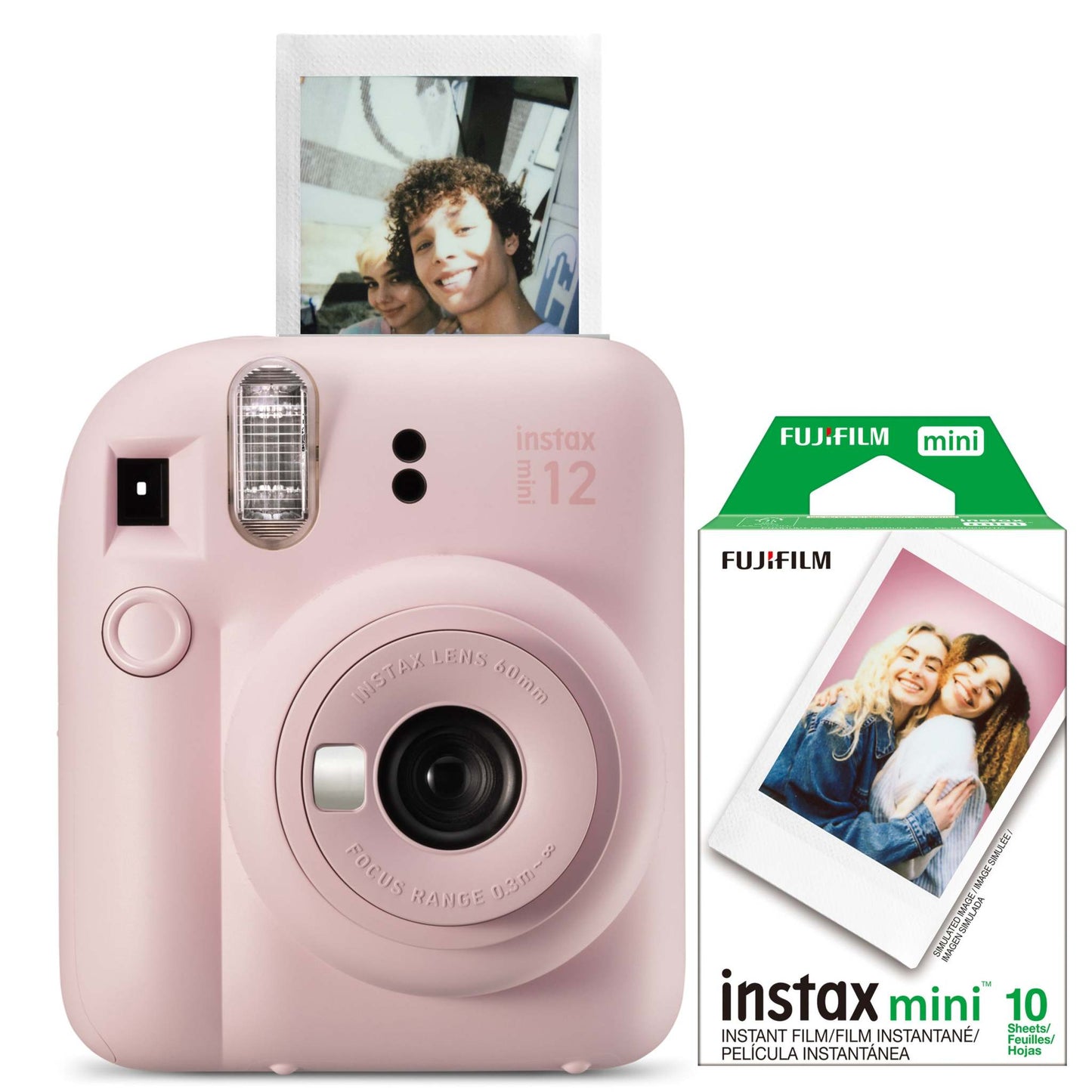 INSTAX MINI 12 INSTANT CAMERA W/10 COUNT FILM BLOSSOM