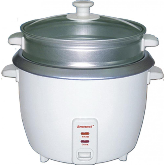 8-CUP 1.5 LITER RICE COOKER WITH STEAMER - (WHITE)