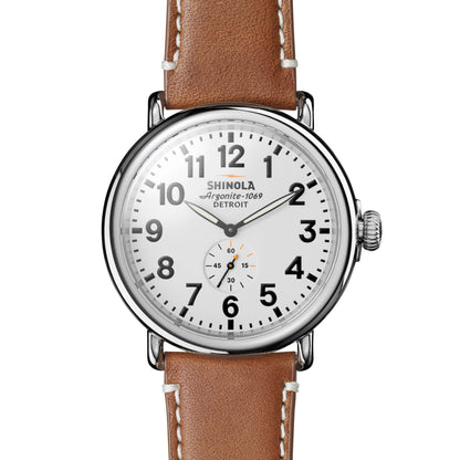 MENS' RUNWELL LARGO TAN LEATHER STRAP WATCH