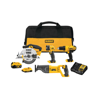 20V MAX CORDLESS 4-TOOL COMBO KIT - DRILL CIRCULAR SAW RECIP SAW WORKLIGHT