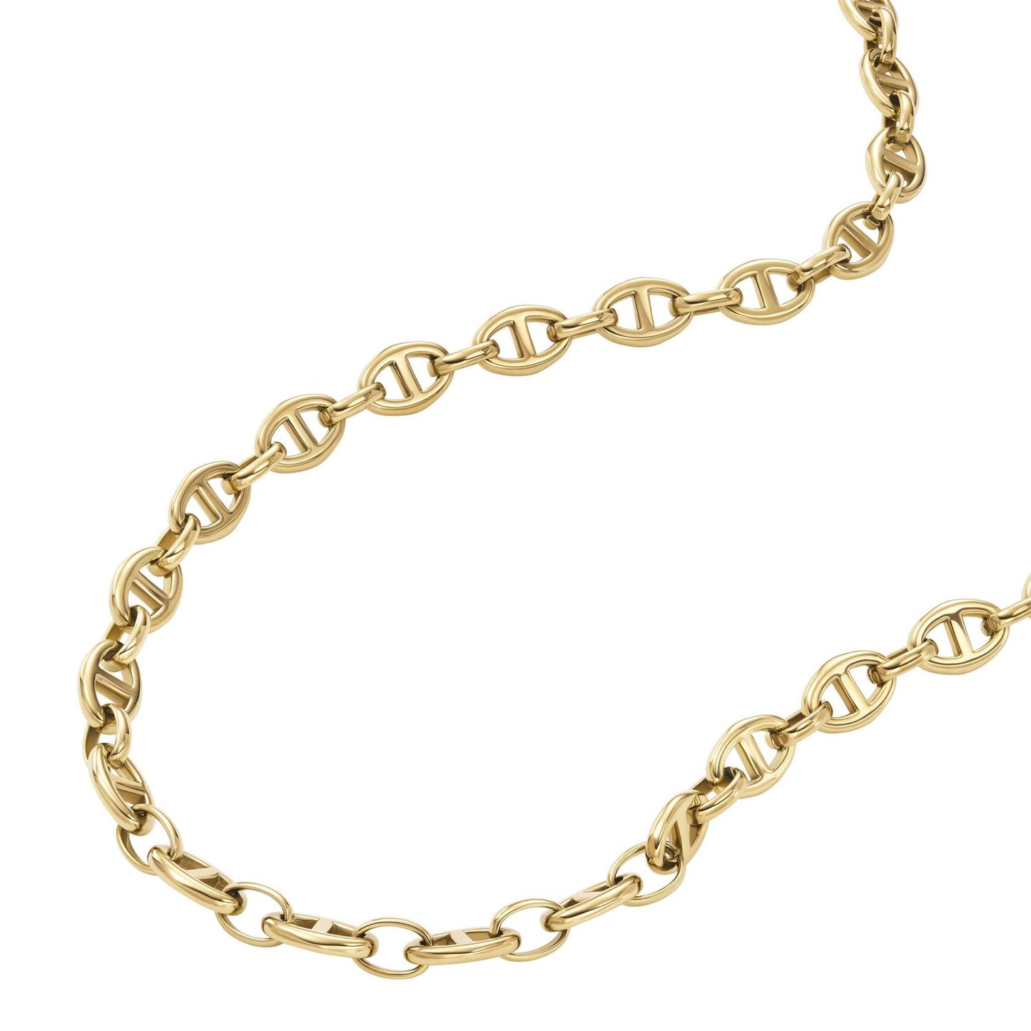 HERITAGE D-LINK STAINLESS STEEL ANCHOR CHAIN NECKLACE