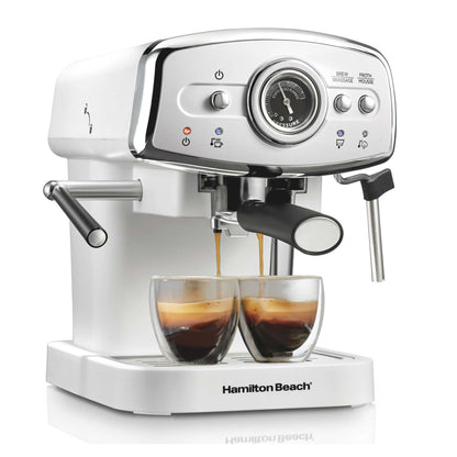 SLIDE & LOCK ESPRESSO MAKER WHITE