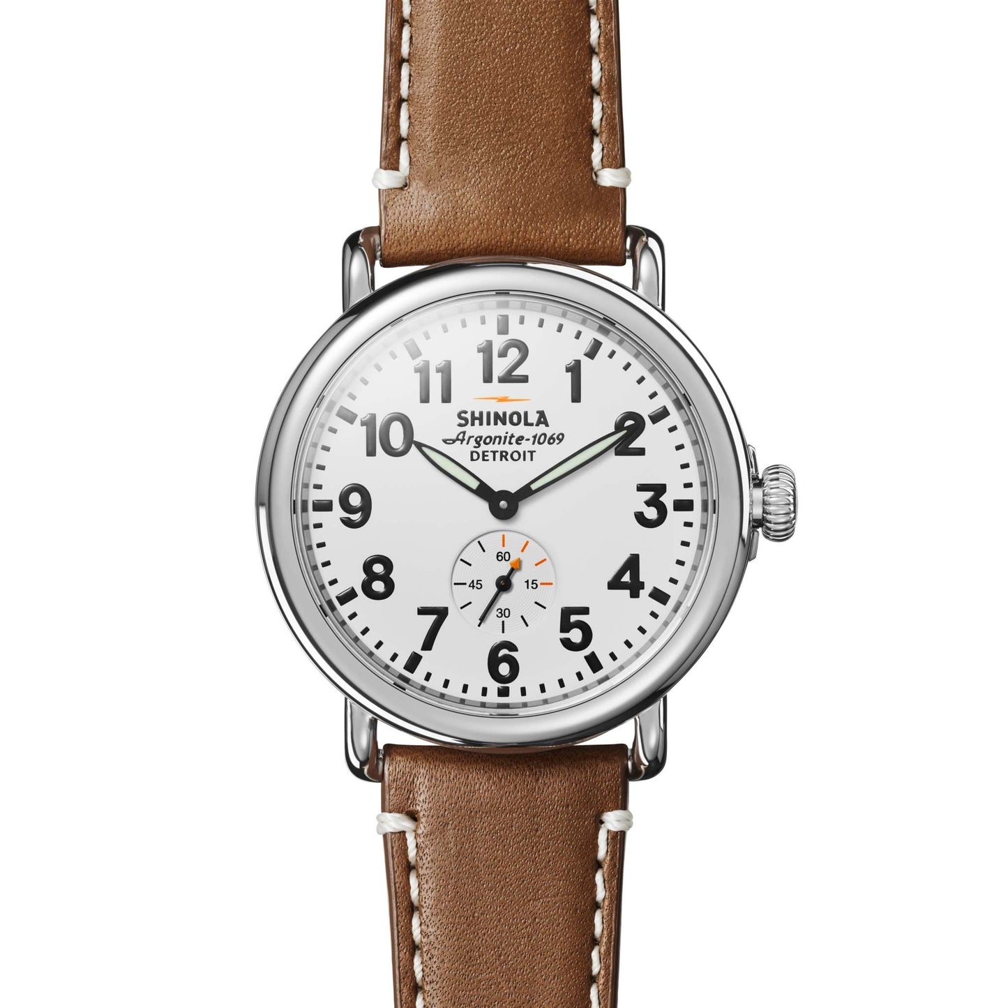 UNISEX RUNWELL LARGO TAN LEATHER STRAP WATCH