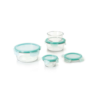 GOOD GRIPS 8PC SNAP GLASS ROUND CONTAINER SET