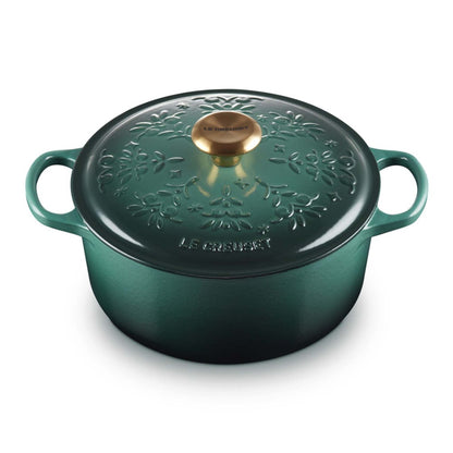 NOEL COLLECTION 4.5QT SIGNATURE CAST IRON ROUND DUTCH OVEN ARTICHAUT