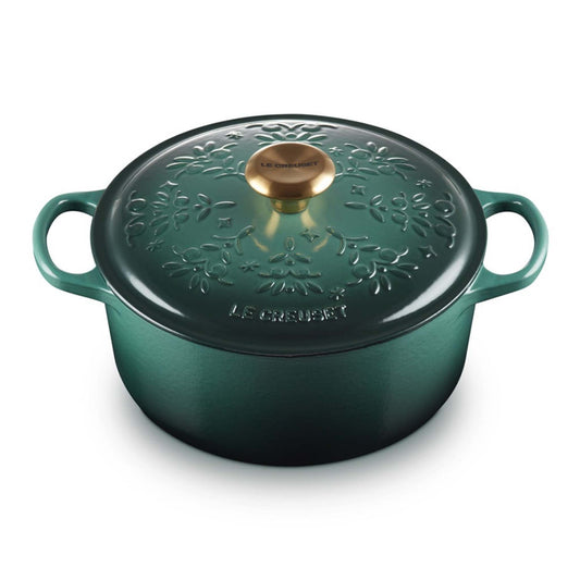NOEL COLLECTION 4.5QT SIGNATURE CAST IRON ROUND DUTCH OVEN ARTICHAUT