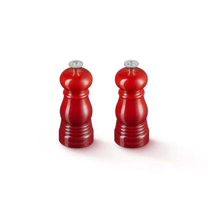 PETITE SALT AND PEPPER MILL SET CERISE