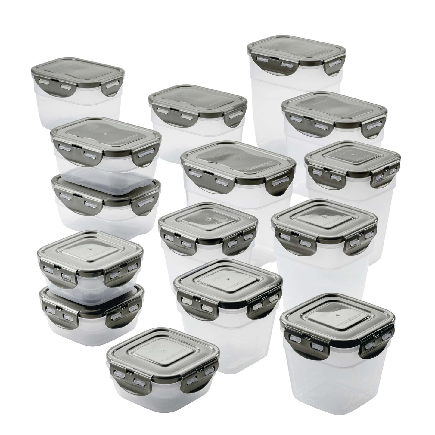 30PC LEAKPROOF STACKING CONTAINER FOOD STORAGE SET