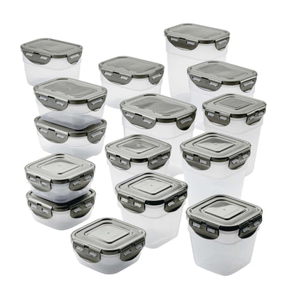 30PC LEAKPROOF STACKING CONTAINER FOOD STORAGE SET