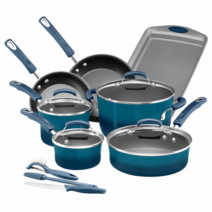 14PC CLASSIC BRIGHTS NONSTICK COOKWARE