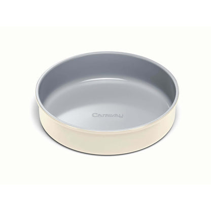 NONSTICK CERAMIC CIRCLE PAN CREAM