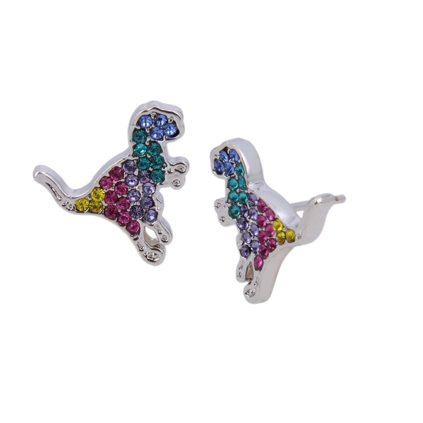 PAVE REXY RAINBOW CRYSTAL STUD EARRINGS