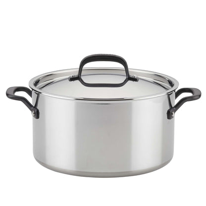 8QT STAINLESS STEEL 5-PLY CLAD STOCKPOT W/ LID