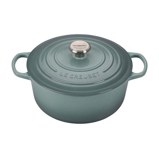 5.5QT SIGNATURE CAST IRON ROUND DUTCH OVEN SEA SALT