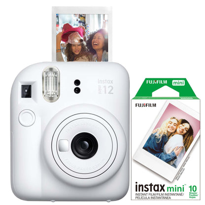 INSTAX MINI 12 INSTANT CAMERA W/ 10 COUNT FILM CLAY