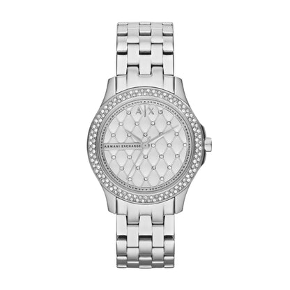 LADY HAMPTON STAINLES STEEL CRYSTAL WATCH CRYSTAL DIAL