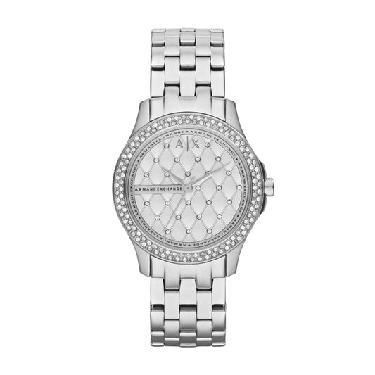 LADY HAMPTON STAINLES STEEL CRYSTAL WATCH CRYSTAL DIAL