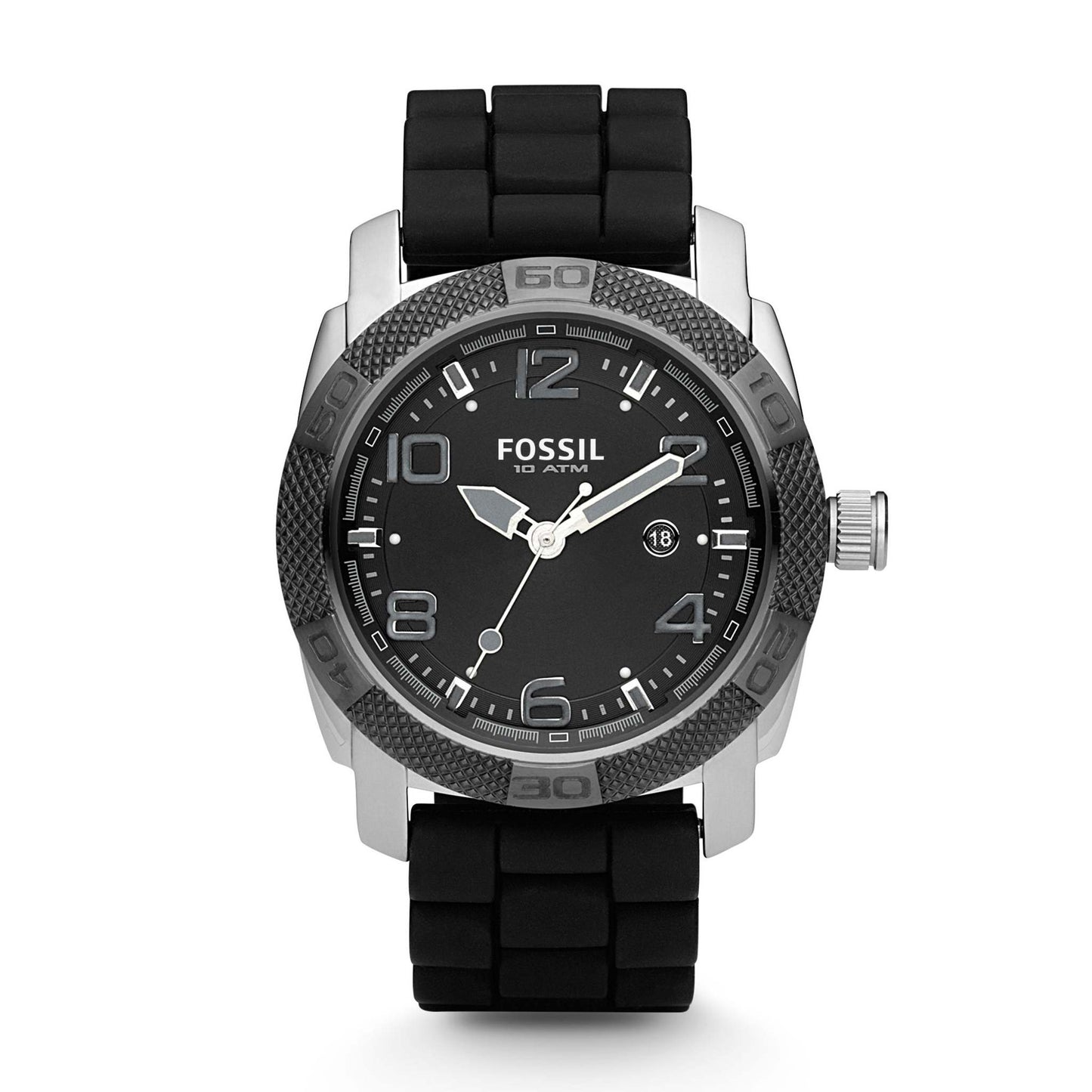 FOSSIL MENS SILICONE STRAP SPORT WATCH/SPANISH