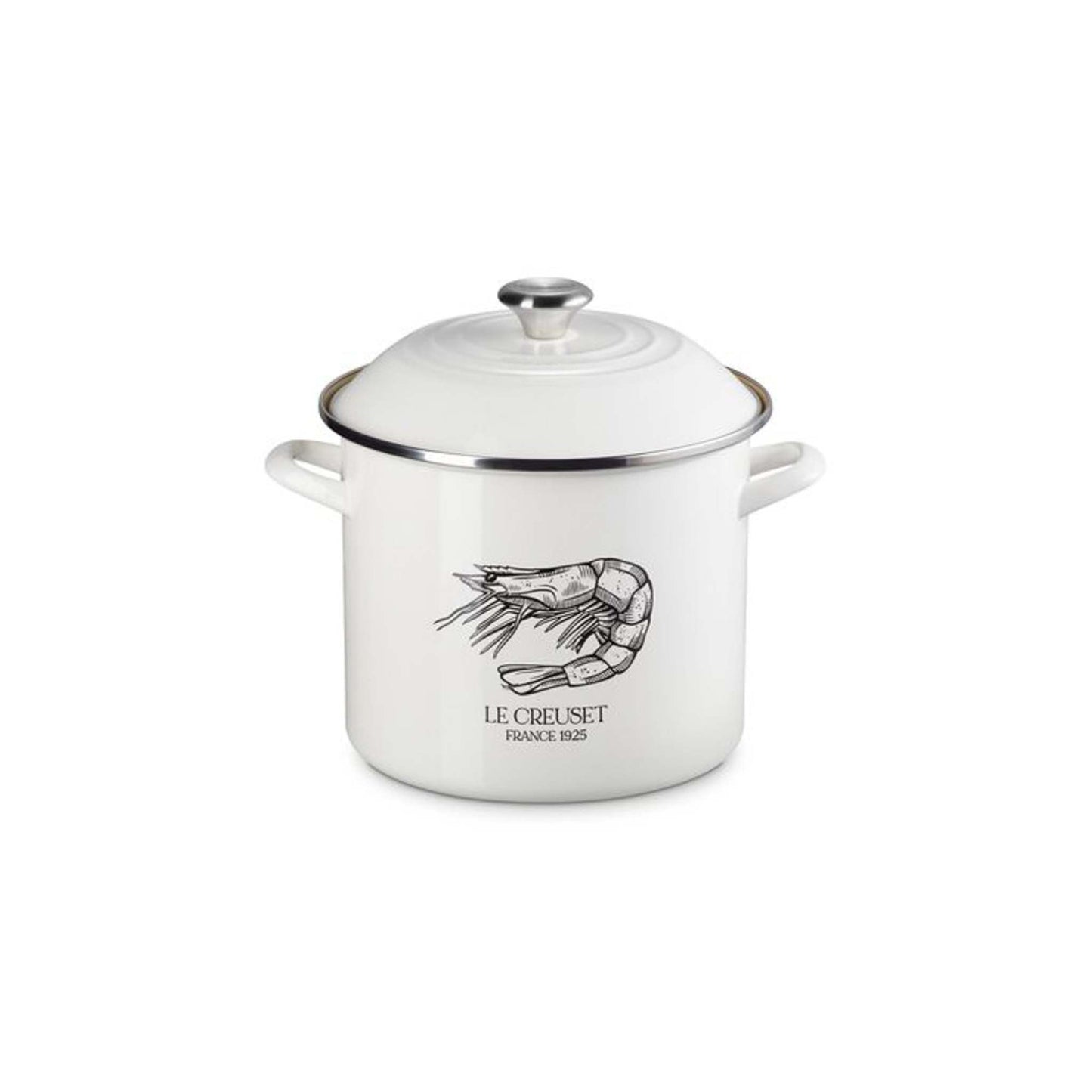 10QT ENAMEL ON STEEL COVERED SHRIMP STOCKPOT W/ LID