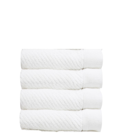 TAILORED 4PCS SET HAND TOWEL - (WHITE)