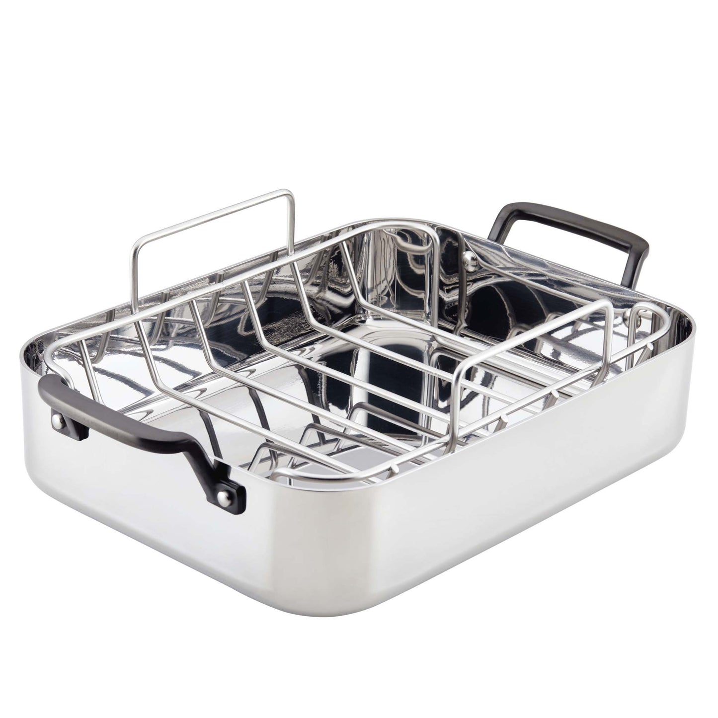 5-PLY STAINLESS STEEL ROASTING PAN W/ RACK