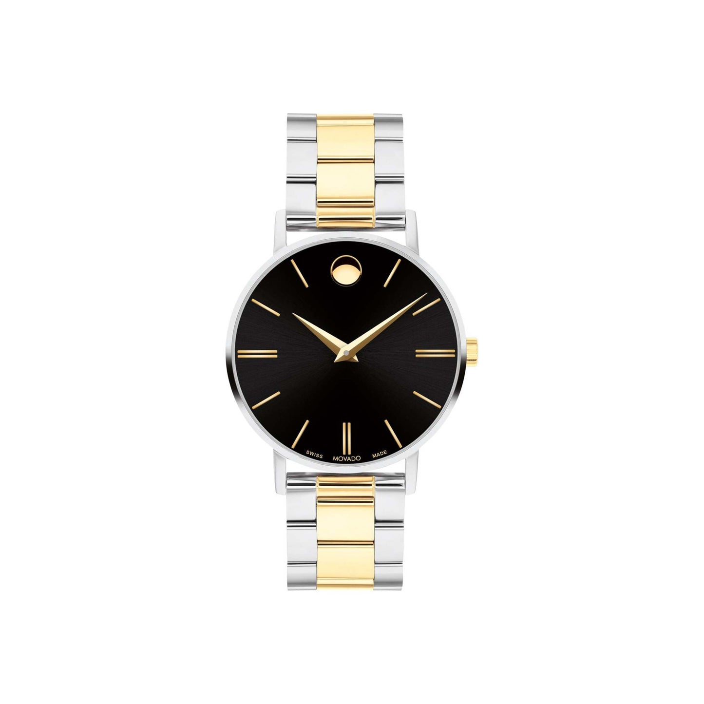 LADIES CORPORATE EXCLUSIVE TWO-TONE STAINLESS STEEL WATCH BLACK DIAL