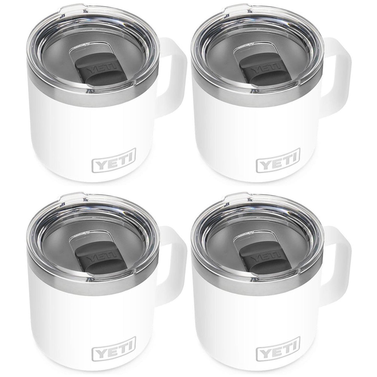 YETI RAMBLER 14 OZ. MUG WITH MAGSLIDER LID - WHITE (4-PACK)