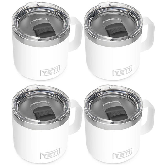 YETI RAMBLER 14 OZ. MUG WITH MAGSLIDER LID - WHITE (4-PACK)