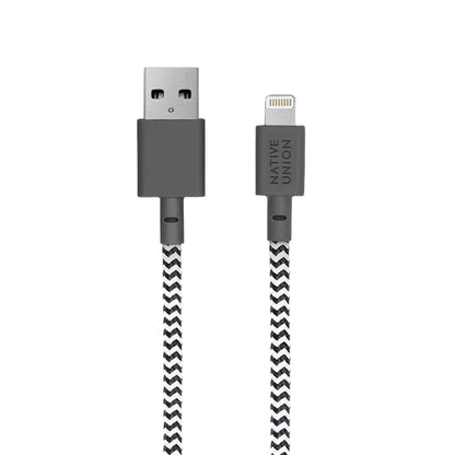 BELT CABLE XL USB-A TO APPLE LIGHTNING ZEBRA