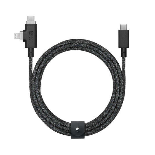 8 FT BELT CABLE DUO PRO USB-C TO LIGHTNING & USB-C COSMOS