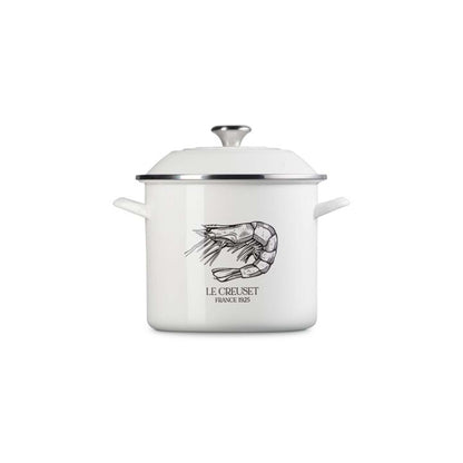 10QT ENAMEL ON STEEL COVERED SHRIMP STOCKPOT W/ LID
