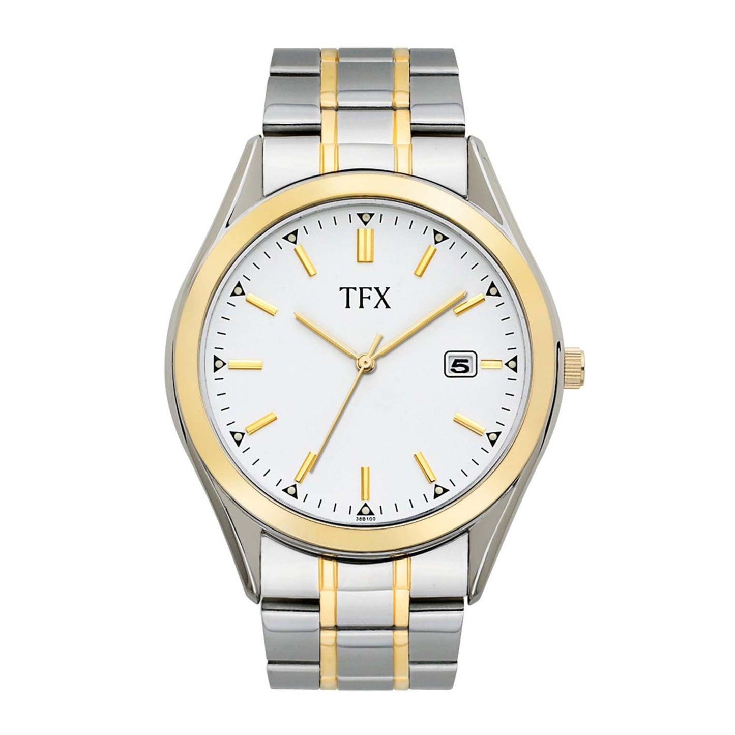 TFX MENS TWO TONE STAINLESS STEEL WATCH