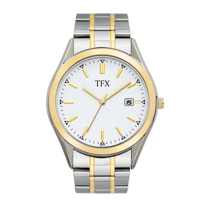 TFX MENS TWO TONE STAINLESS STEEL WATCH
