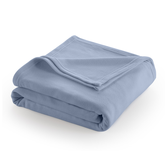 SUPER SOFT FLEECE FULL QUEEN SLATE BLUE BLANKET
