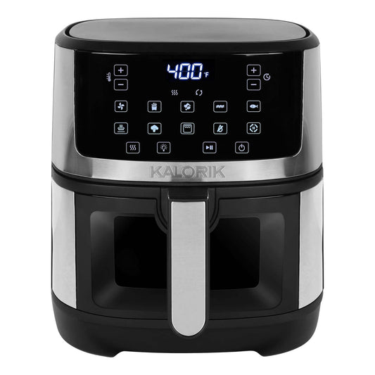 5QT TOUCHSCREEN AIR FRYER W/ WINDOW STAINLESS STEEL