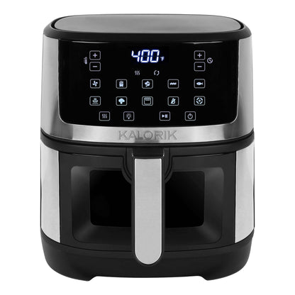 5QT TOUCHSCREEN AIR FRYER W/ WINDOW STAINLESS STEEL