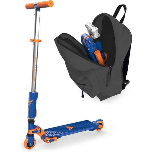 FOLDABLE KICK SCOOTER - (BLUE AND ORANGE)
