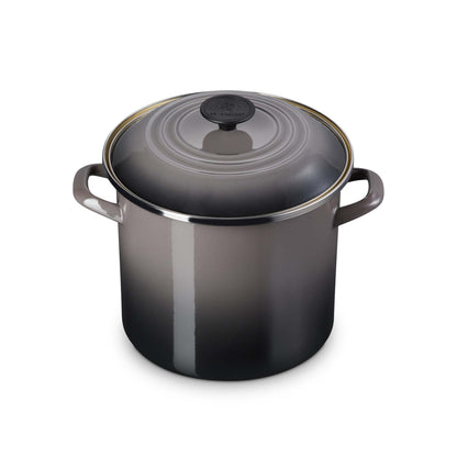 8QT ENAMEL ON STEEL COVERED STOCKPOT OYSTER