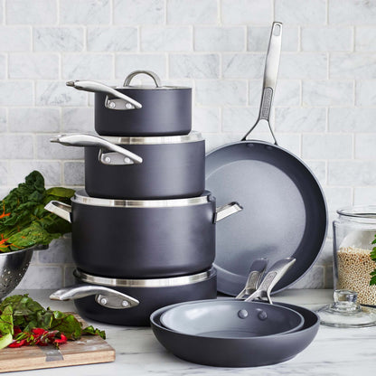 PARIS PRO HARD ANODIZED NONSTICK 11PC COOKWARE SET
