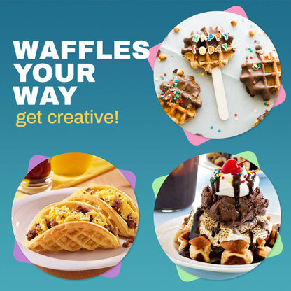 5" DUAL NONSTICK ROTATING WAFFLE MAKER