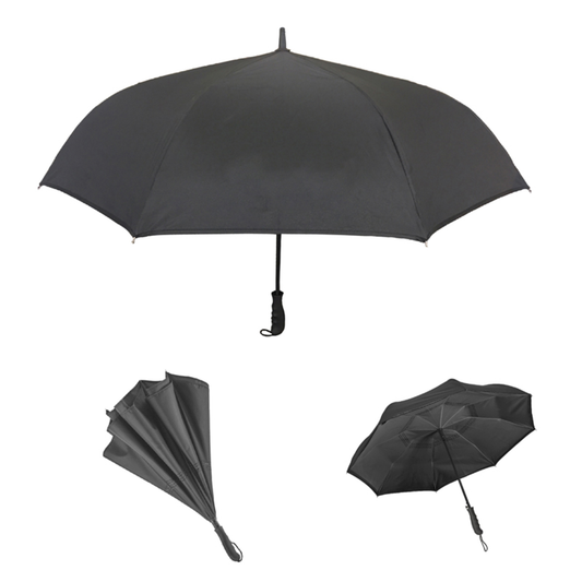 DOUBLE CANOPY UMBRELLA - (BLACK)