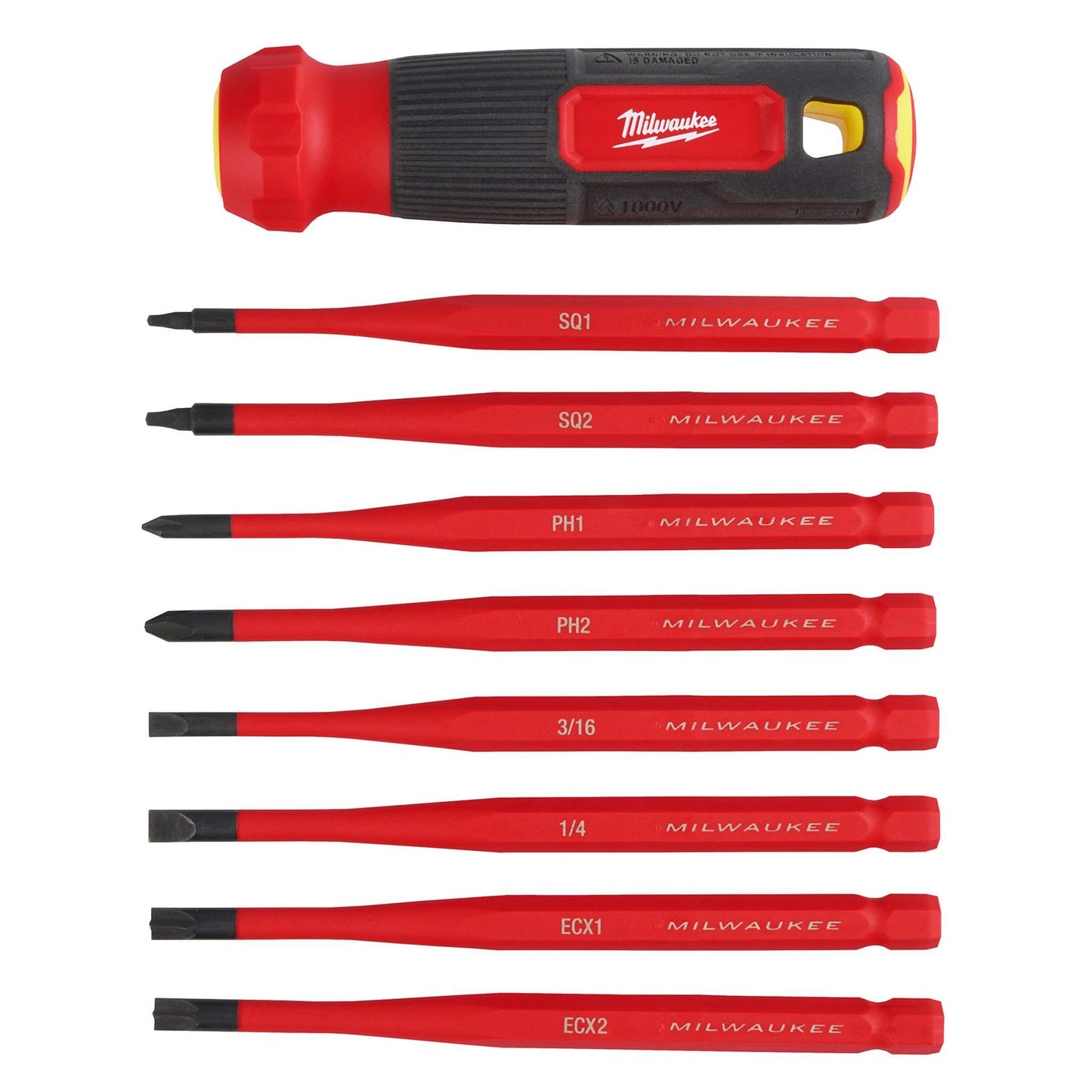 8-IN-1 1000V INSULATED SLIM TIP MULTI-BIT SCREWDRIVER