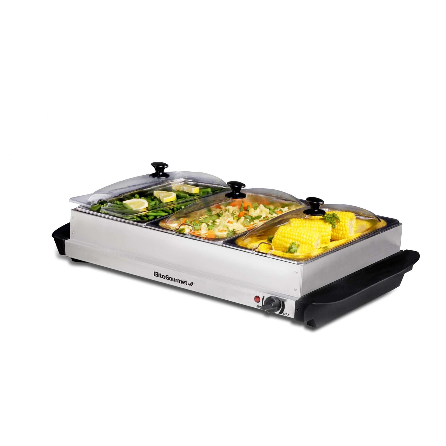 7.5QT STAINLESS STEEL TRIPLE BUFFET SERVER/WARMING PLATE