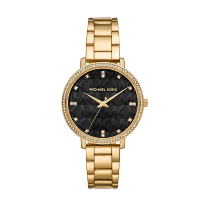 LADIES PYPER STAINLESS STEEL CRYSTAL WATCH