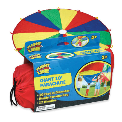 LARGE 10 FT PARACHUTE FOR KIDS - AGES 3+ YEARS